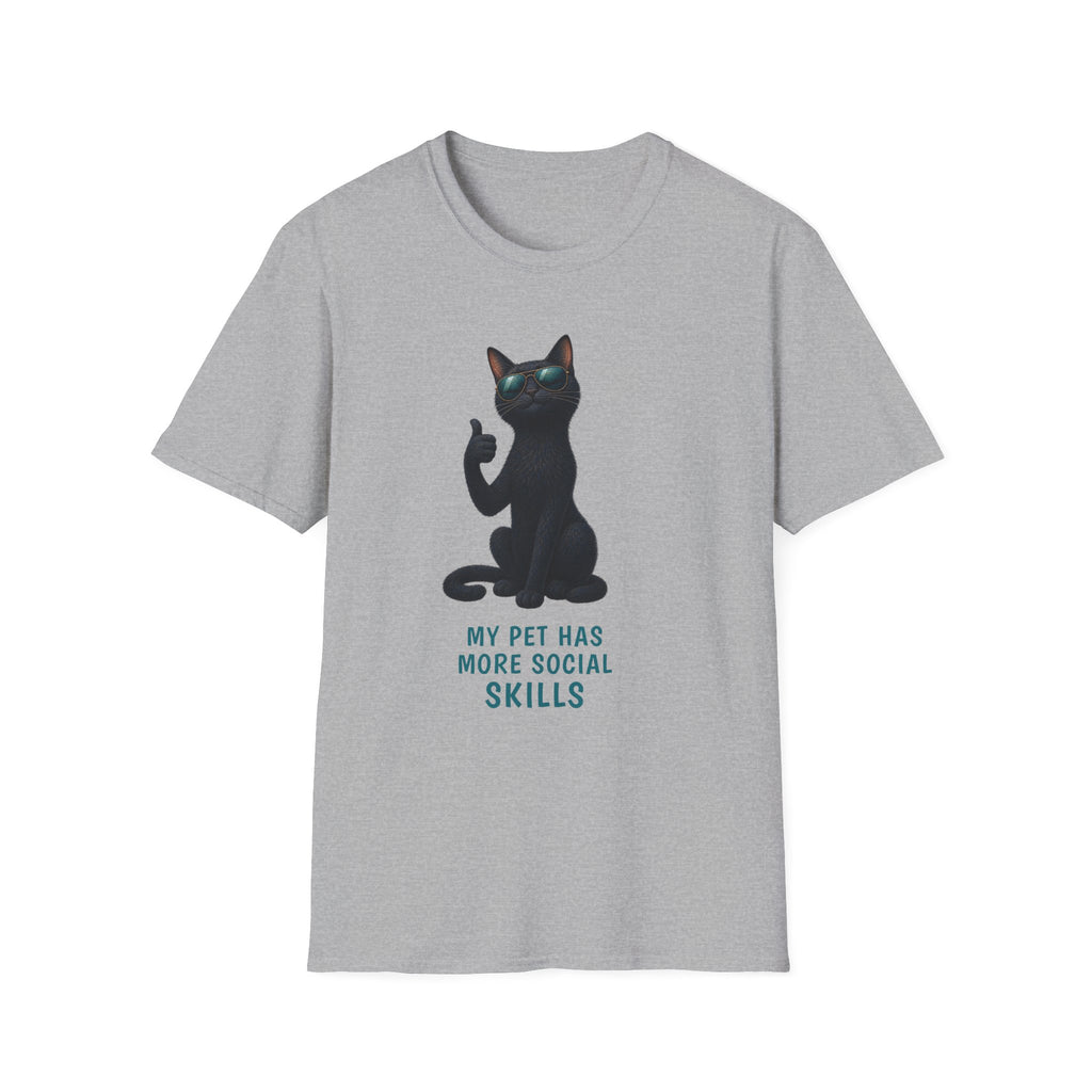 My Pet Has More Social Skills — Domestic Divas Black Cat Tee