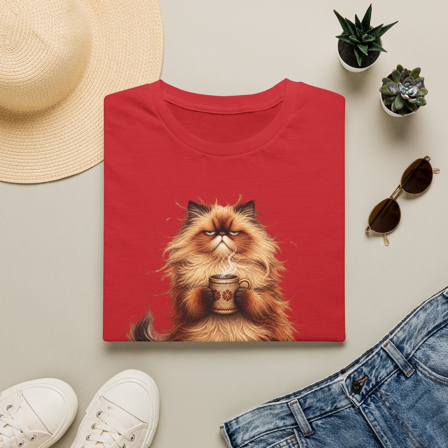 Cat Hair Don't Care — Domestic Divas Fluffy Cat Coffee Tee