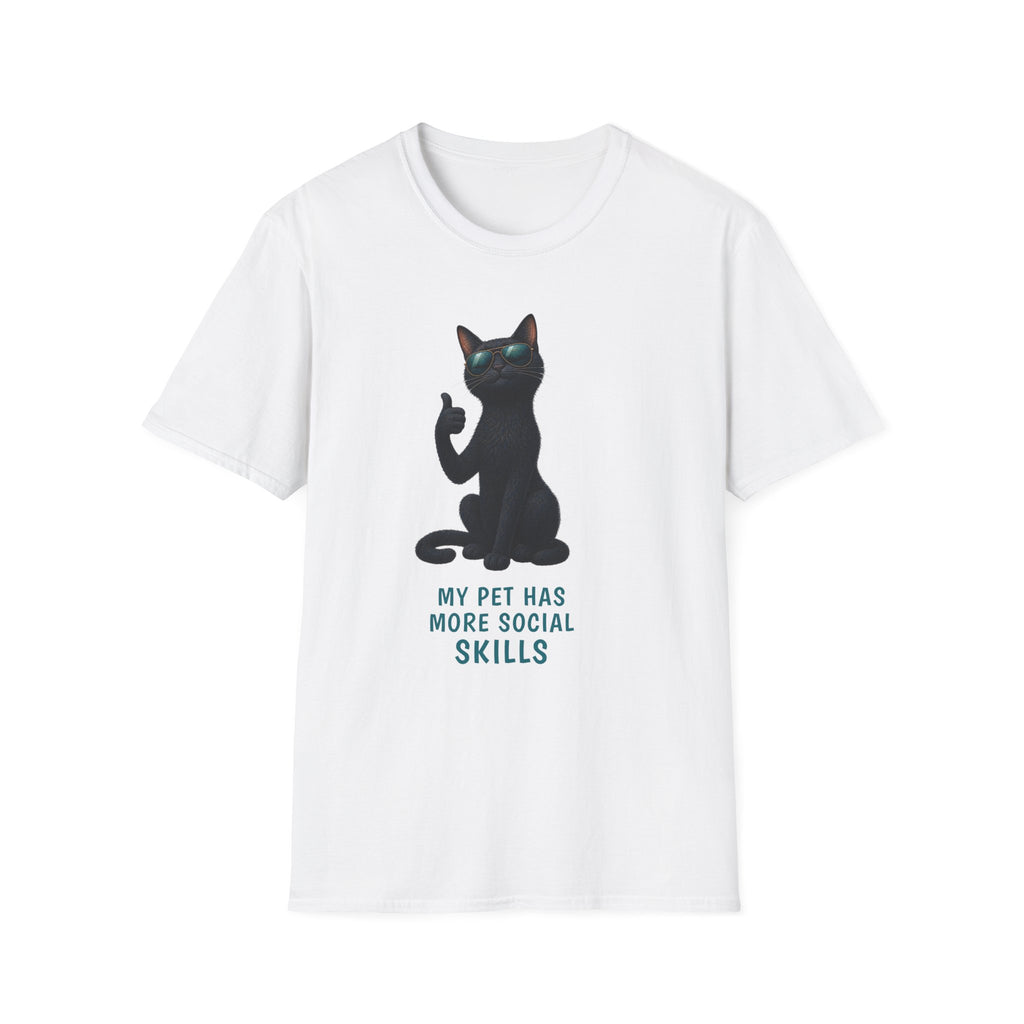 My Pet Has More Social Skills — Domestic Divas Black Cat Tee