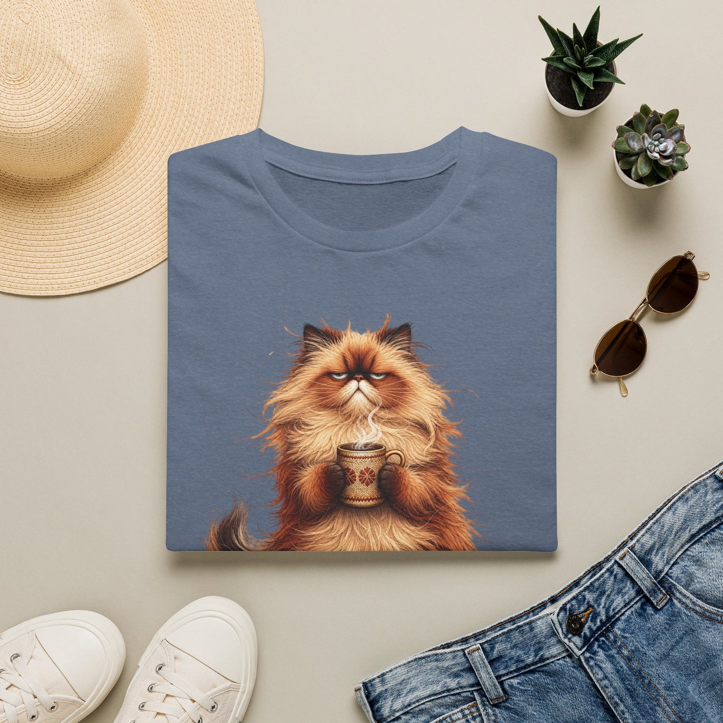Cat Hair Don't Care — Domestic Divas Fluffy Cat Coffee Tee