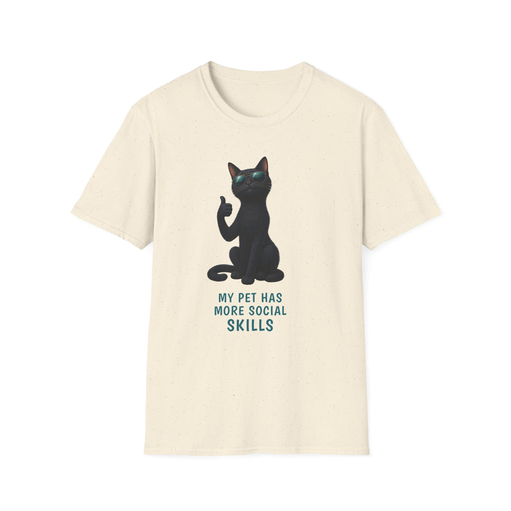 My Pet Has More Social Skills — Domestic Divas Black Cat Tee