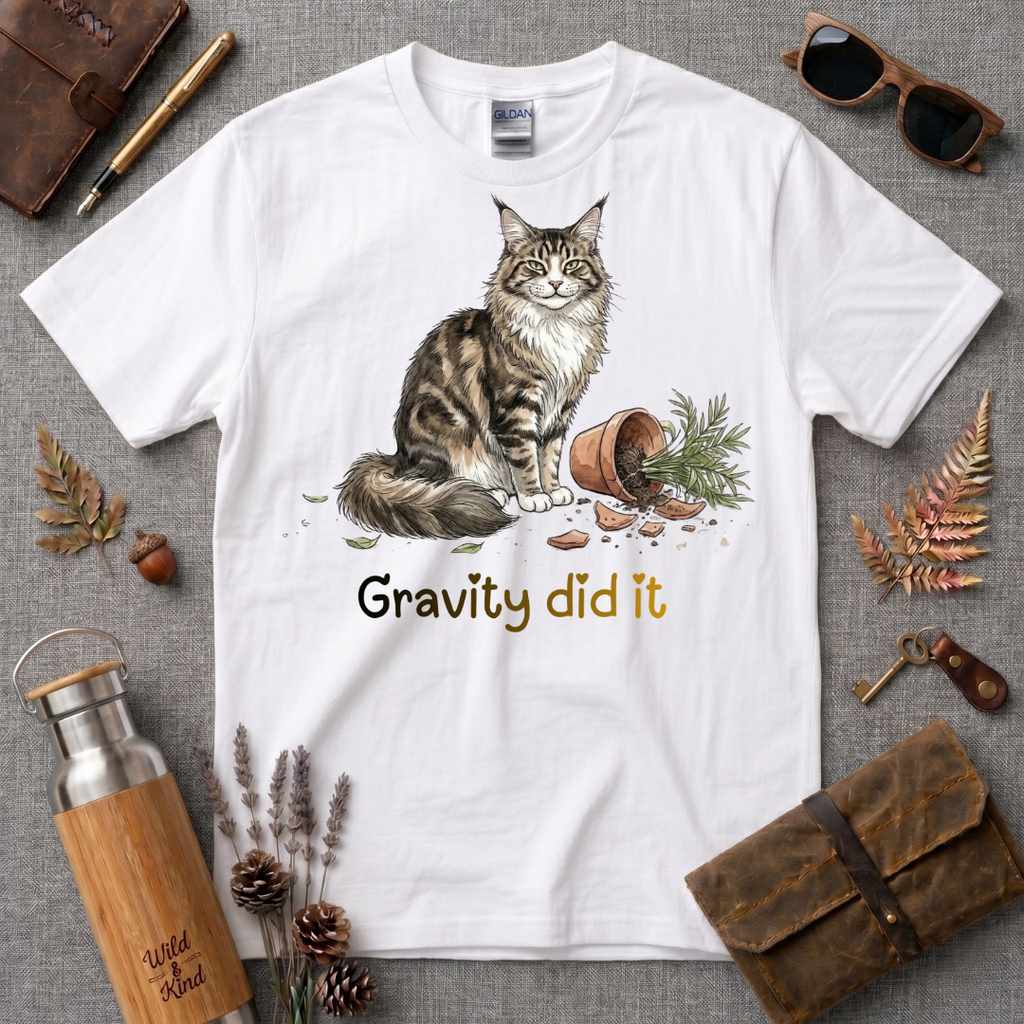 Gravity Did It Dog T-Shirt