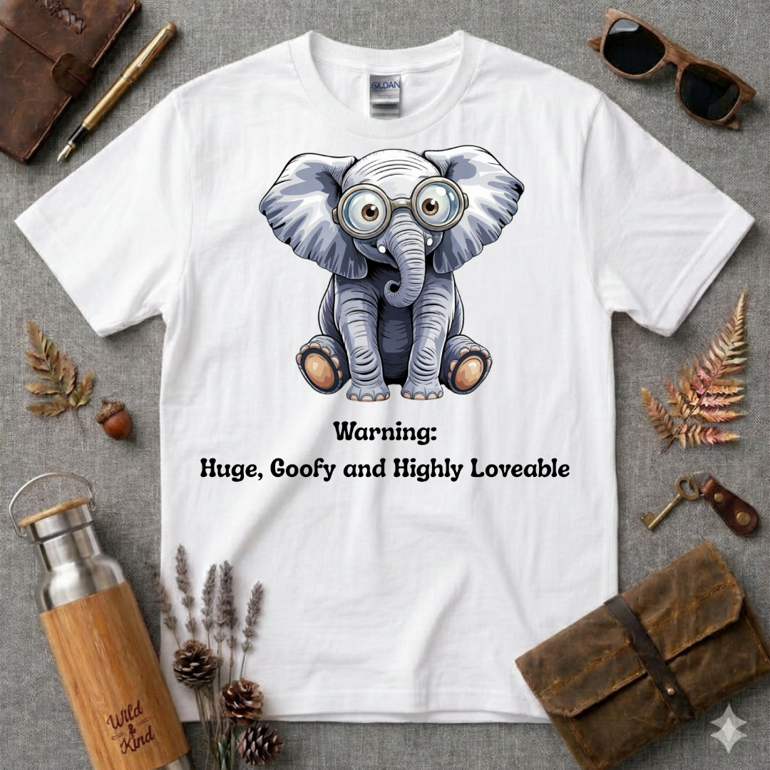 Huge Goofy and Slightly Lovable Elephant T-Shirt