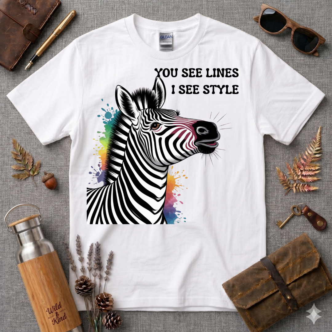 You See Lines, I see Style Zebra T-Shirt