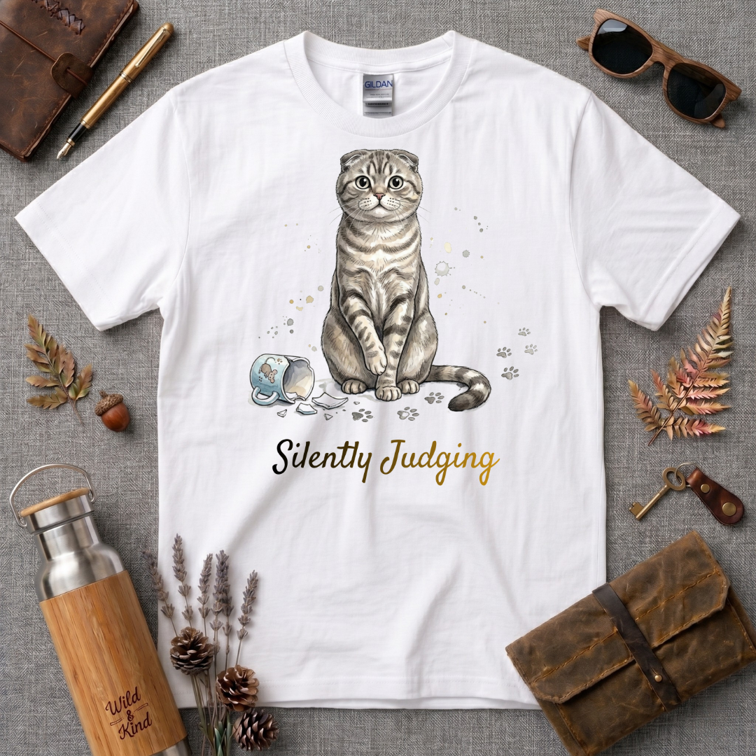 Silently Judging Cat T-Shirt