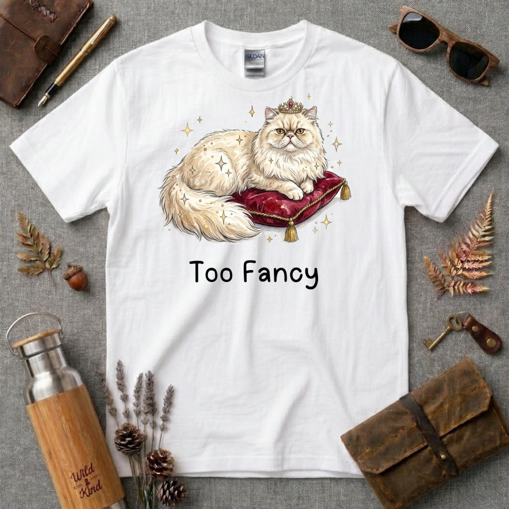 Too Fancy Cat T-Shirt