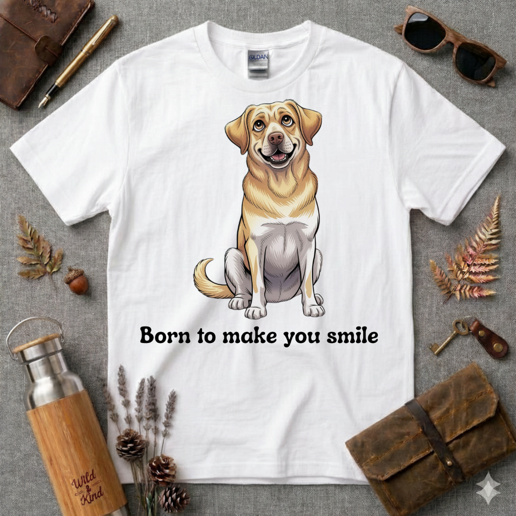 Born to make you smile Labrador T-Shirt
