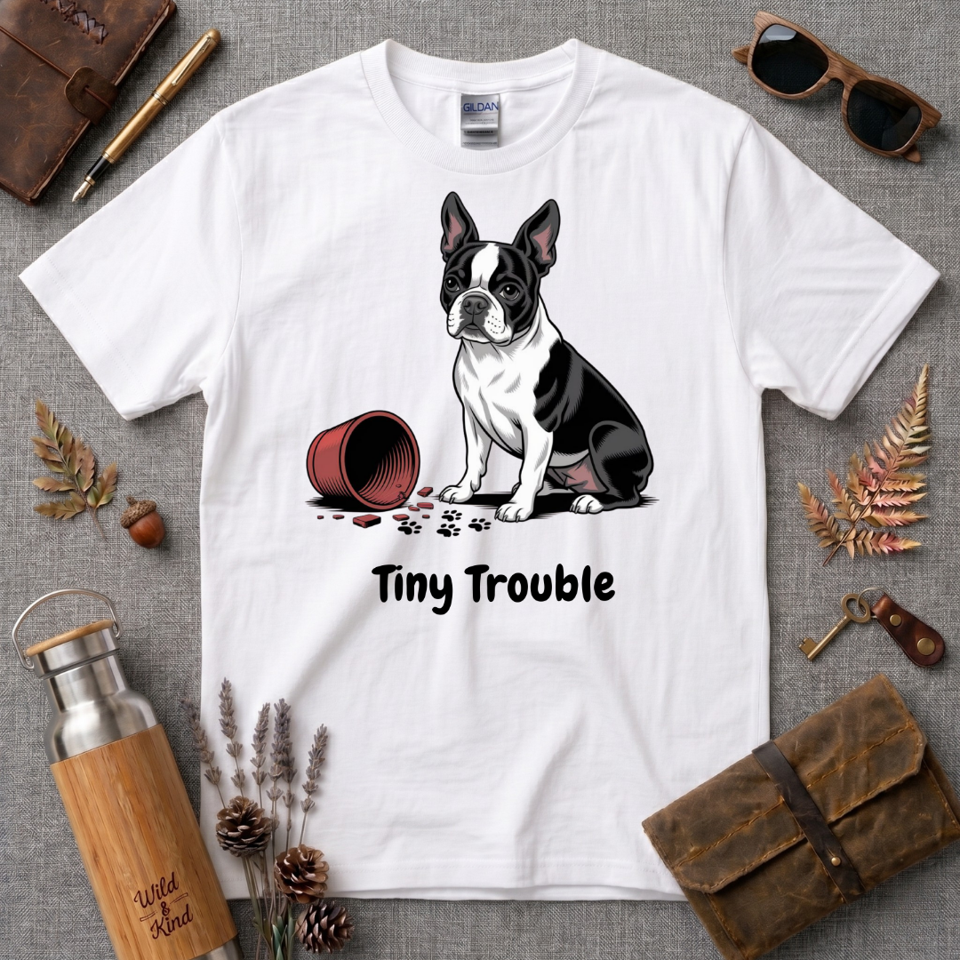 Tiny Trouble French Bull Dog T-Shirt