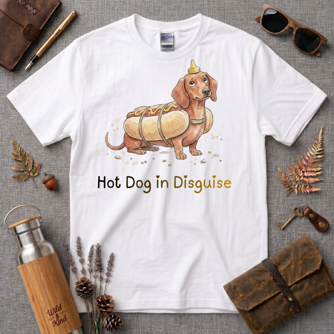 Hot Dog in Disguise Dog T-Shirt