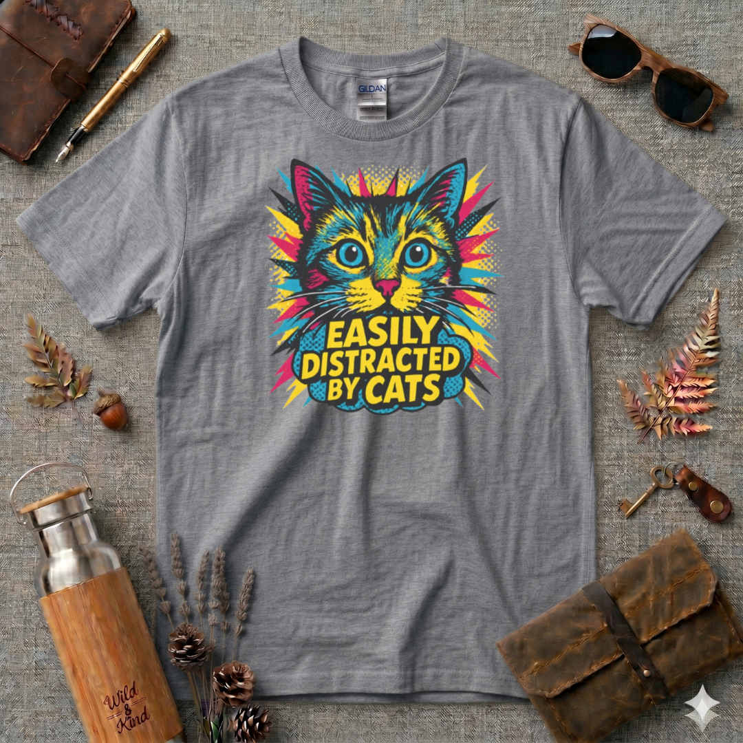 Easily distracted by cats T-Shirt