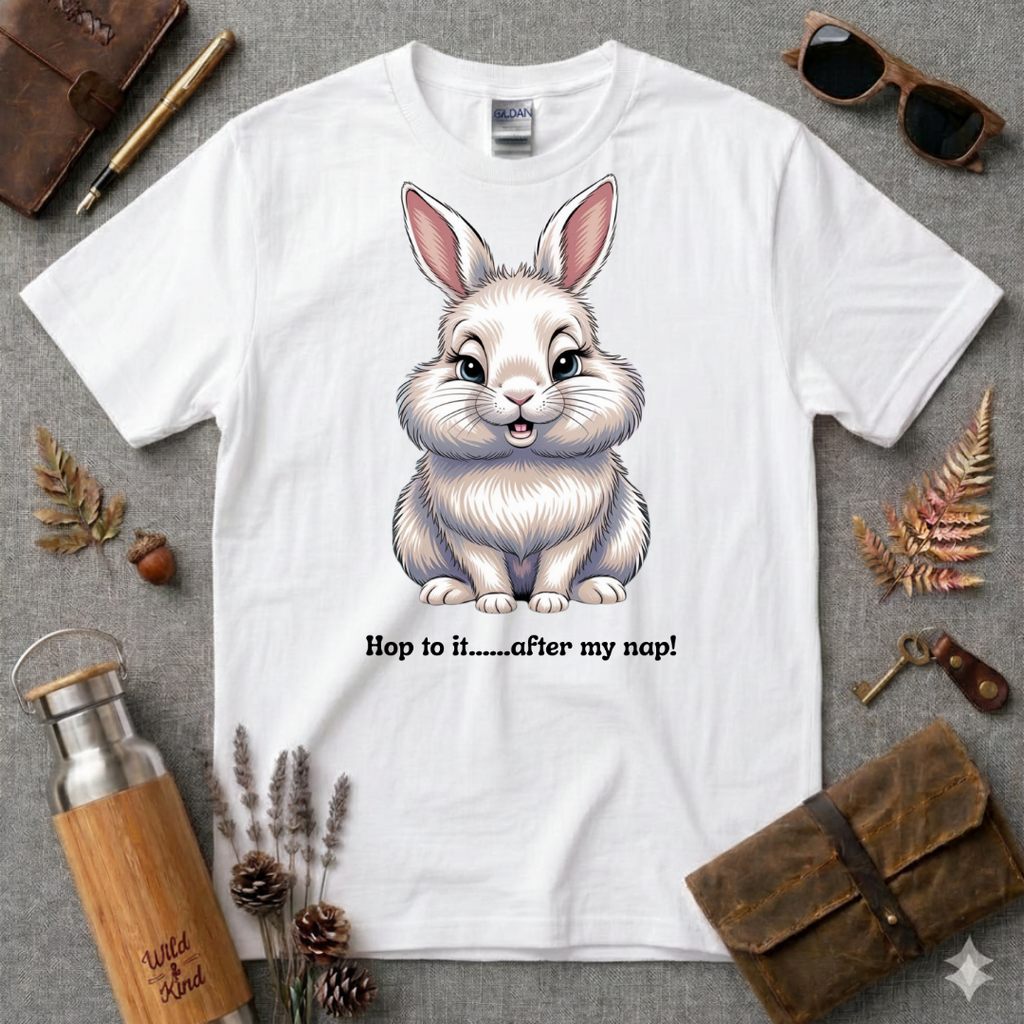 Hop to It after my nap Cartoon Cat T-Shirt