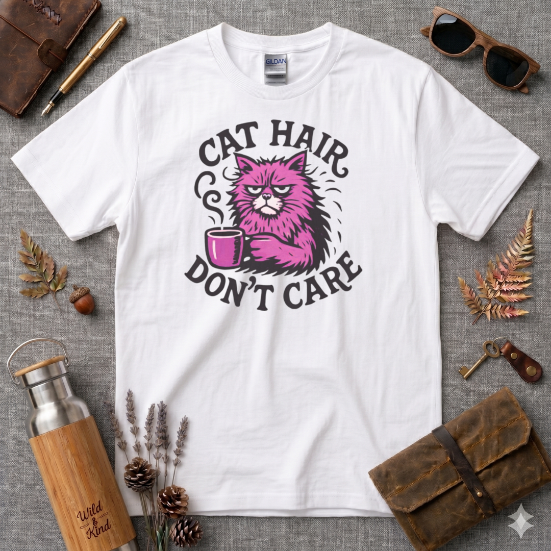 Cat Hair Don't Care T-Shirt