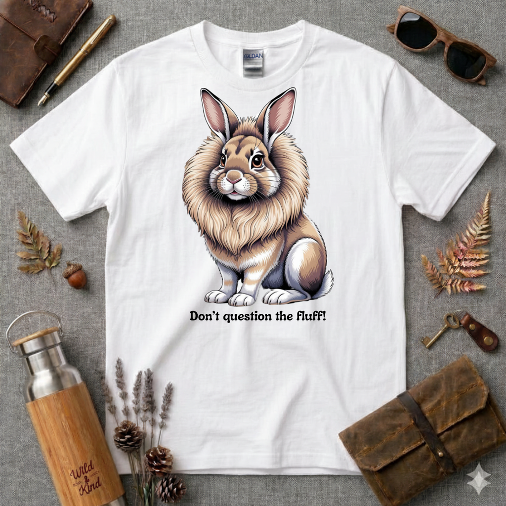 Dont question the floof Cartoon Bunny T-Shirt