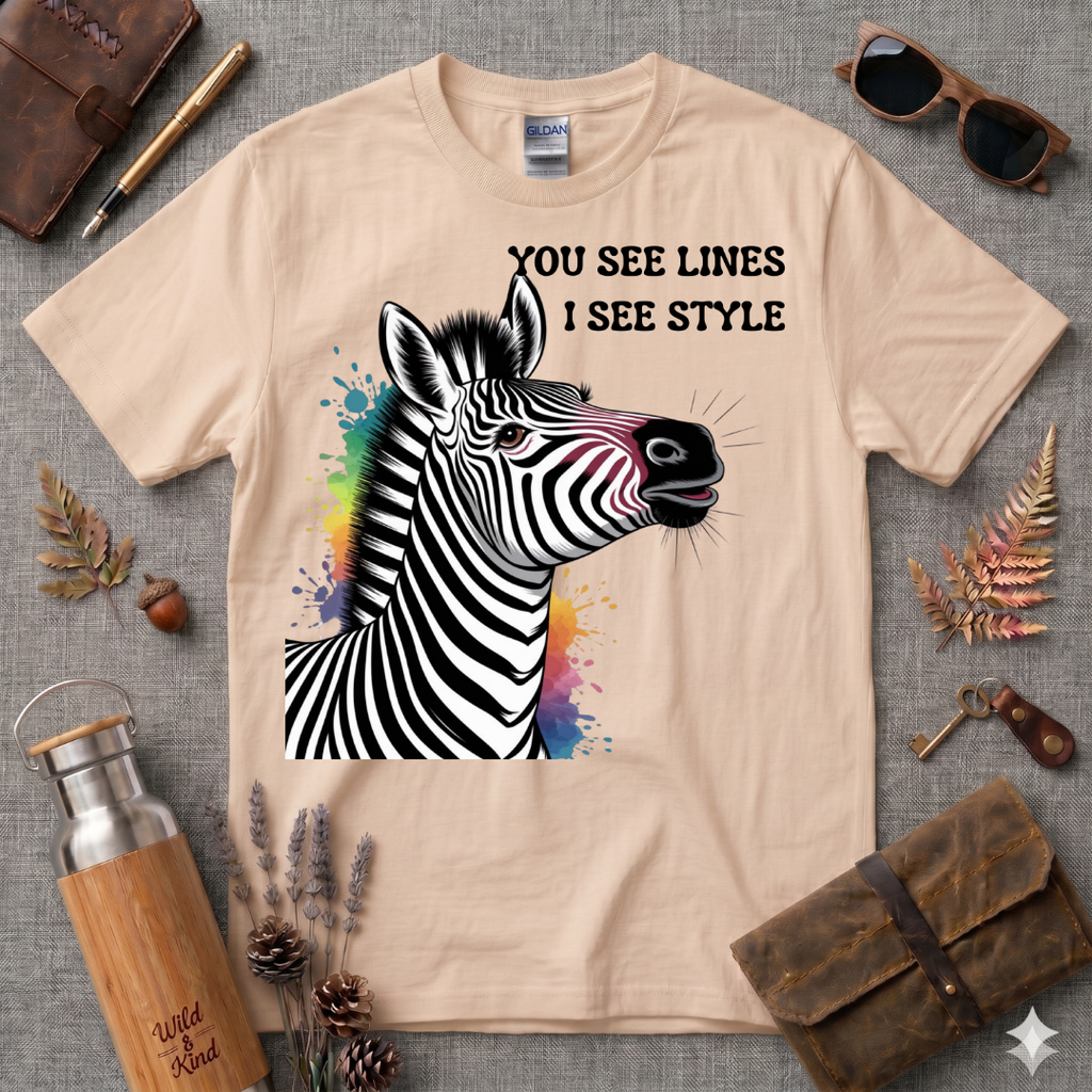 You See Lines, I see Style Zebra T-Shirt