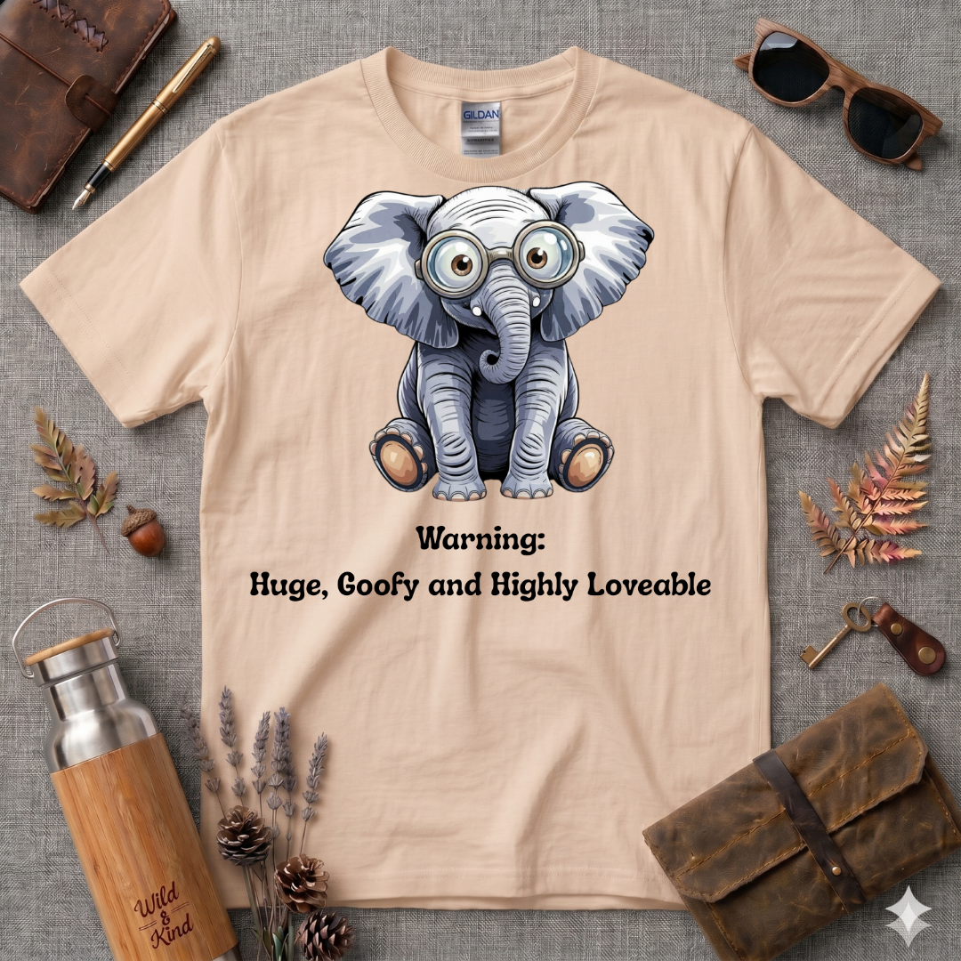 Huge Goofy and Slightly Lovable Elephant T-Shirt