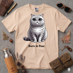 Born to Pose Cartoon Cat T-Shirt