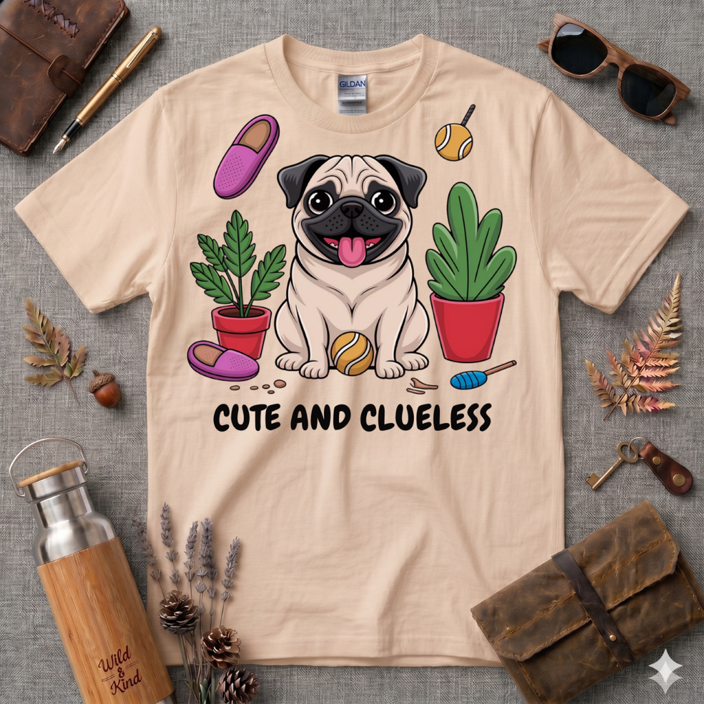 Cute and Clueless Pug T-Shirt
