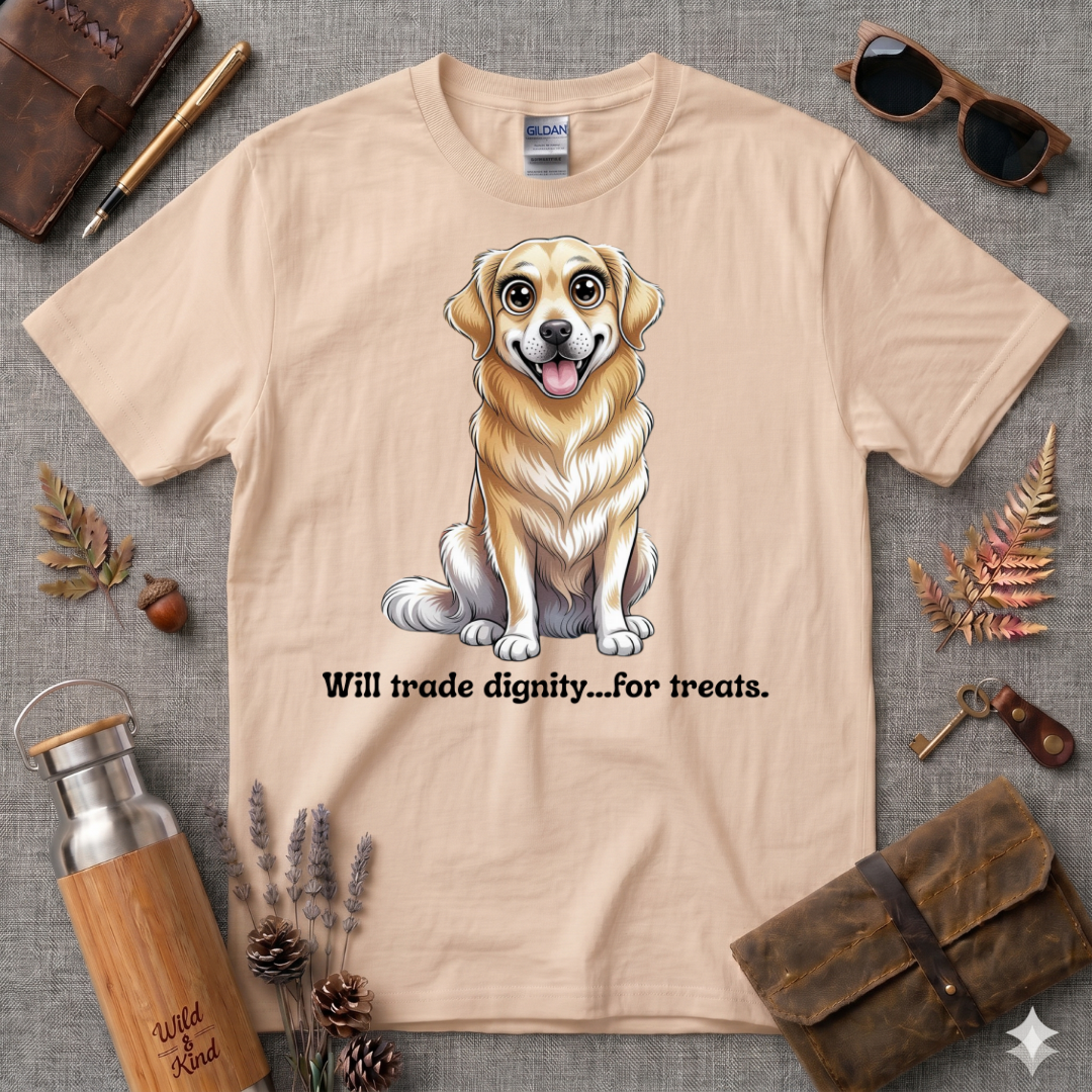 Trade dignity for treats Golden Retriever T-Shirt