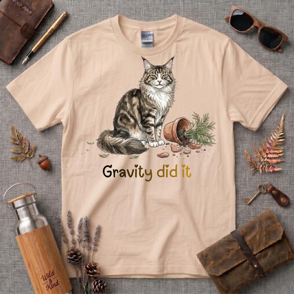 Gravity Did It Dog T-Shirt