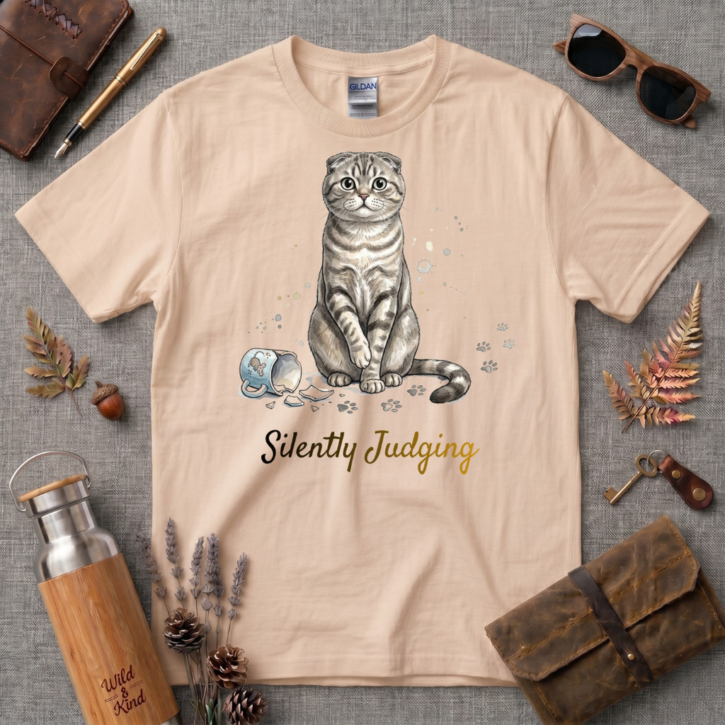 Silently Judging Cat T-Shirt