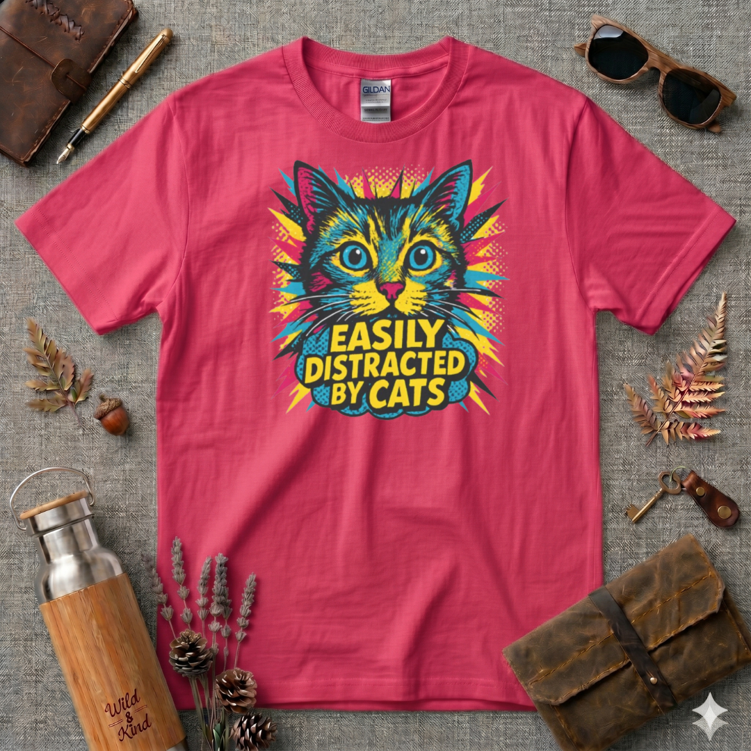 Easily distracted by cats T-Shirt