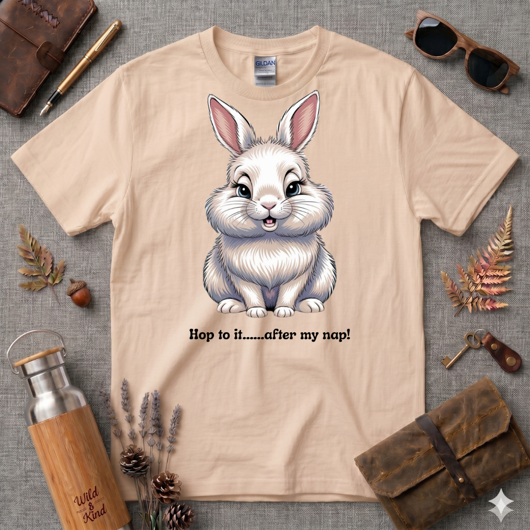 Hop to It after my nap Cartoon Cat T-Shirt