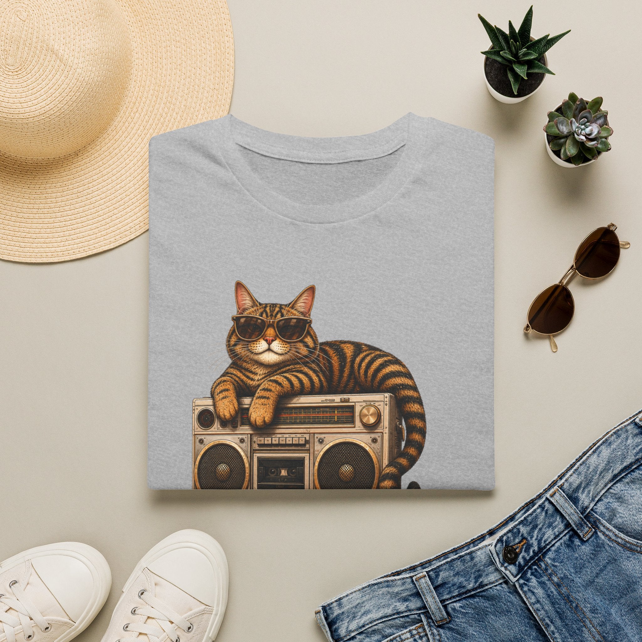 Caturday Vibes — Domestic Divas Cat Boombox Tee