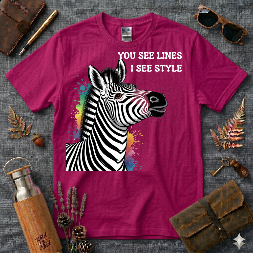 You See Lines, I see Style Zebra T-Shirt