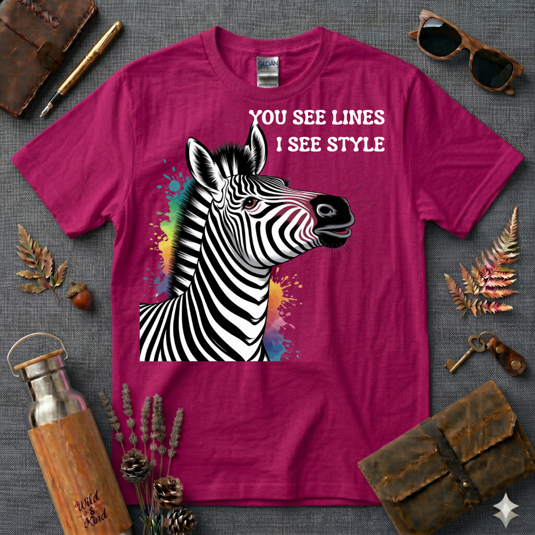 You See Lines, I see Style Zebra T-Shirt