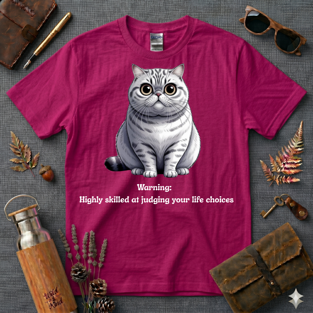 Warning Highly Skilled Cartoon Cat T-Shirt