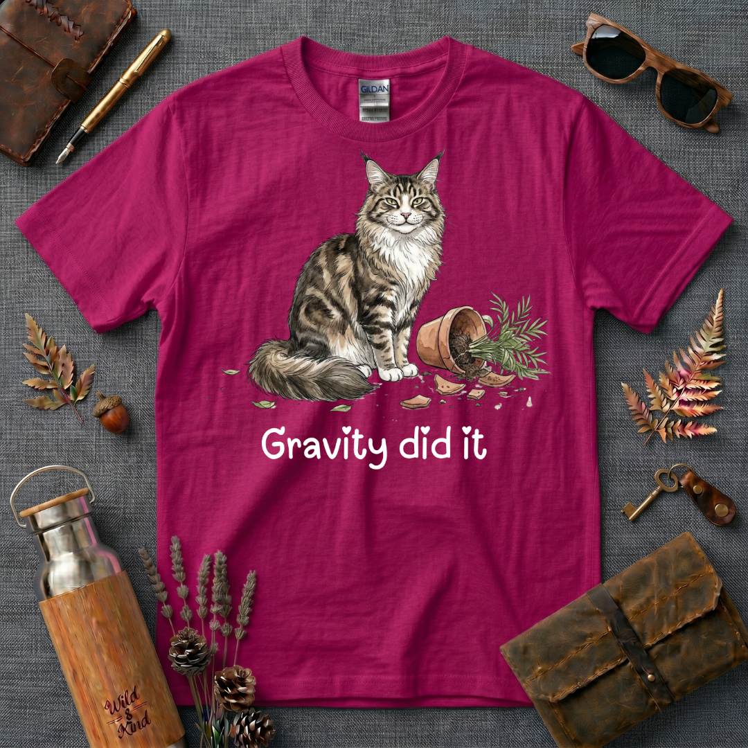 Gravity Did It Dog T-Shirt