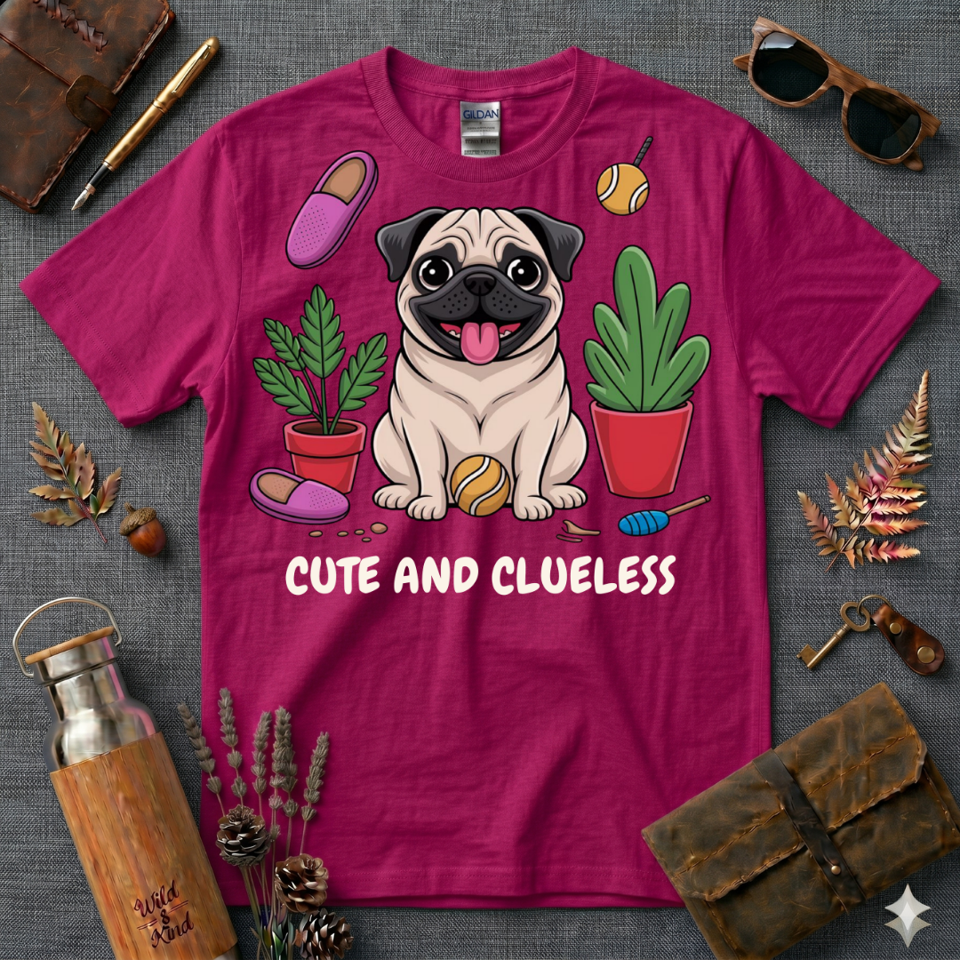Cute and Clueless Pug T-Shirt