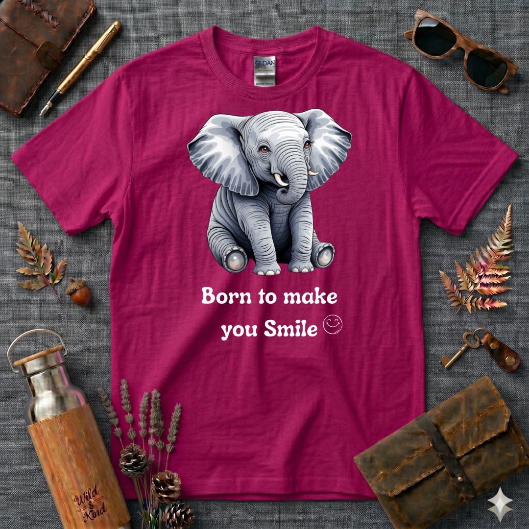Born to make you smile Elephant T-Shirt