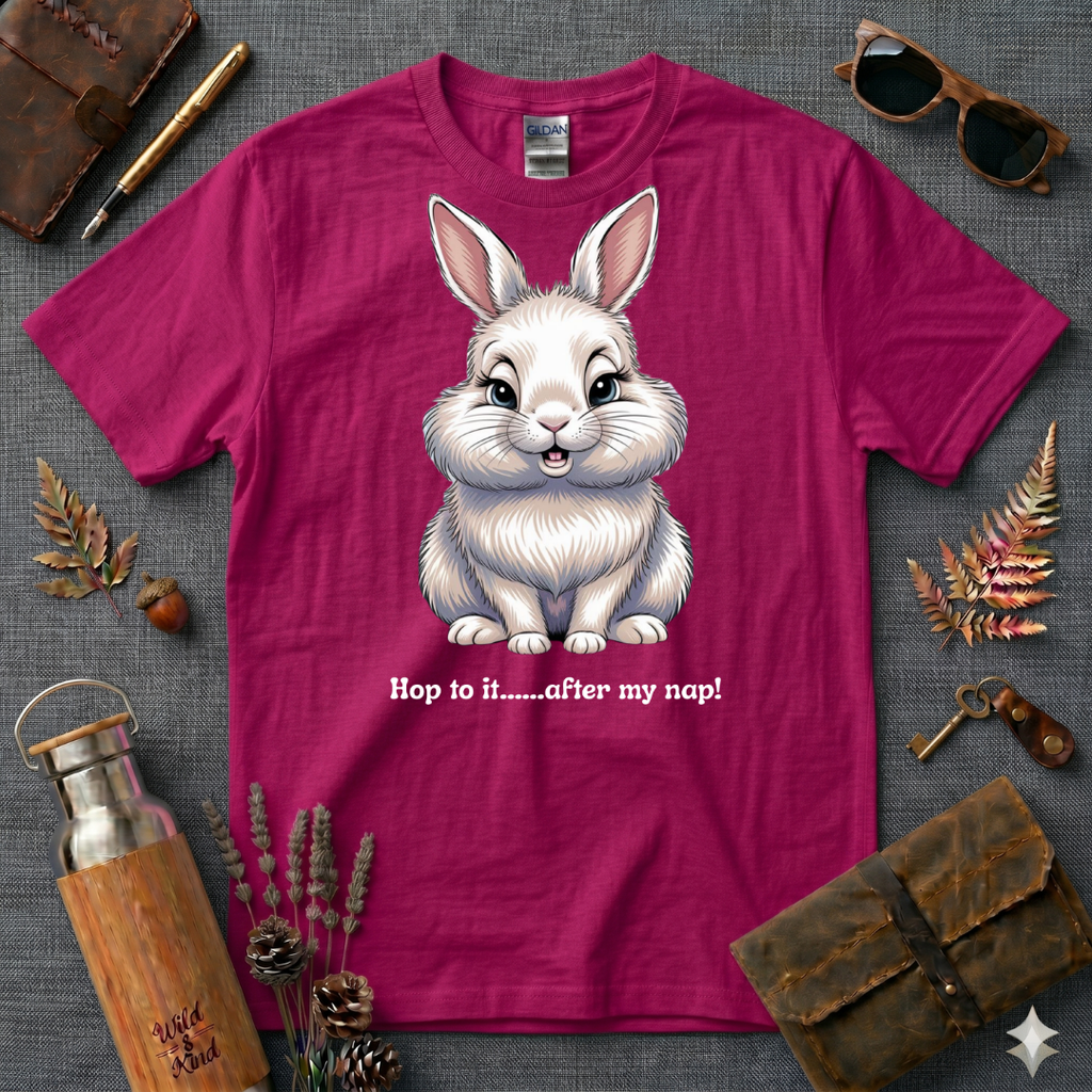 Hop to It after my nap Cartoon Cat T-Shirt
