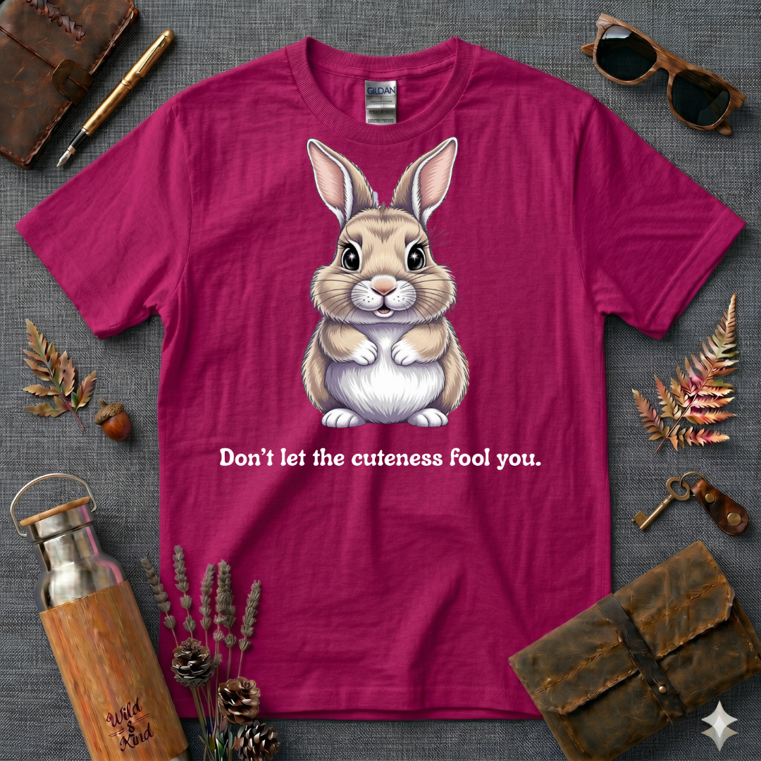 Dont let the cuteness fool you Cartoon Bunny T-Shirt