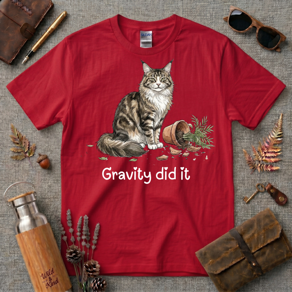 Gravity Did It Dog T-Shirt