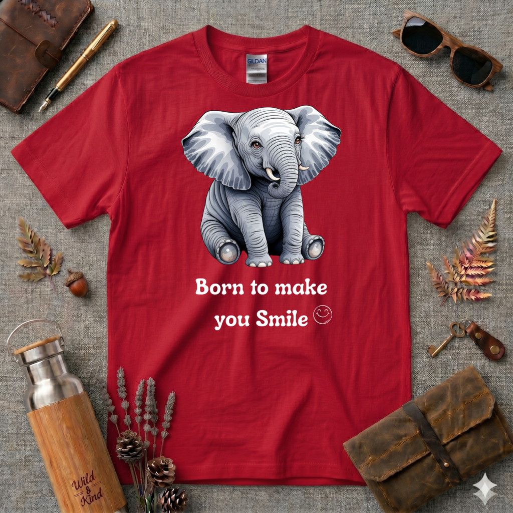 Born to make you smile Elephant T-Shirt