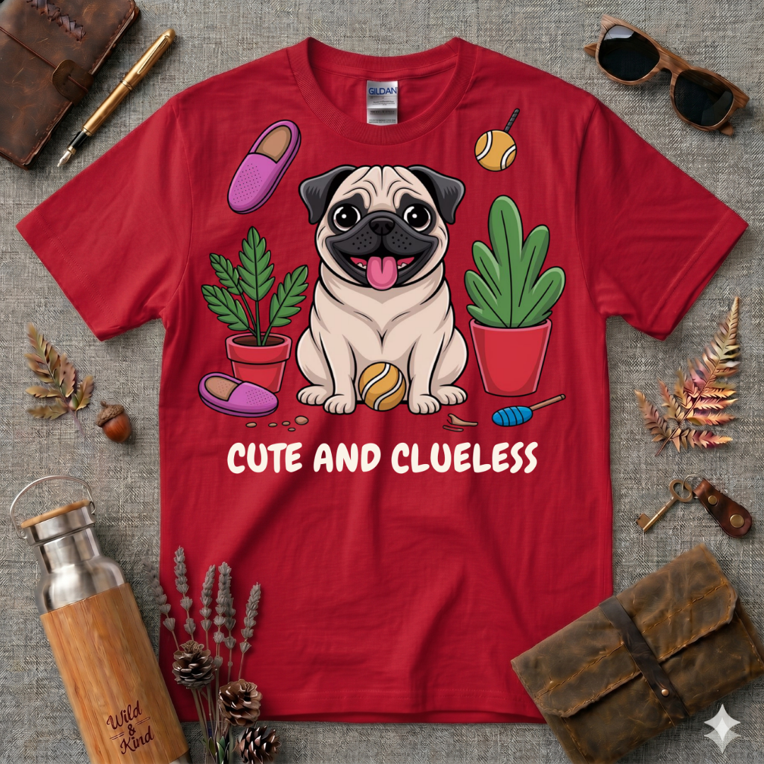 Cute and Clueless Pug T-Shirt