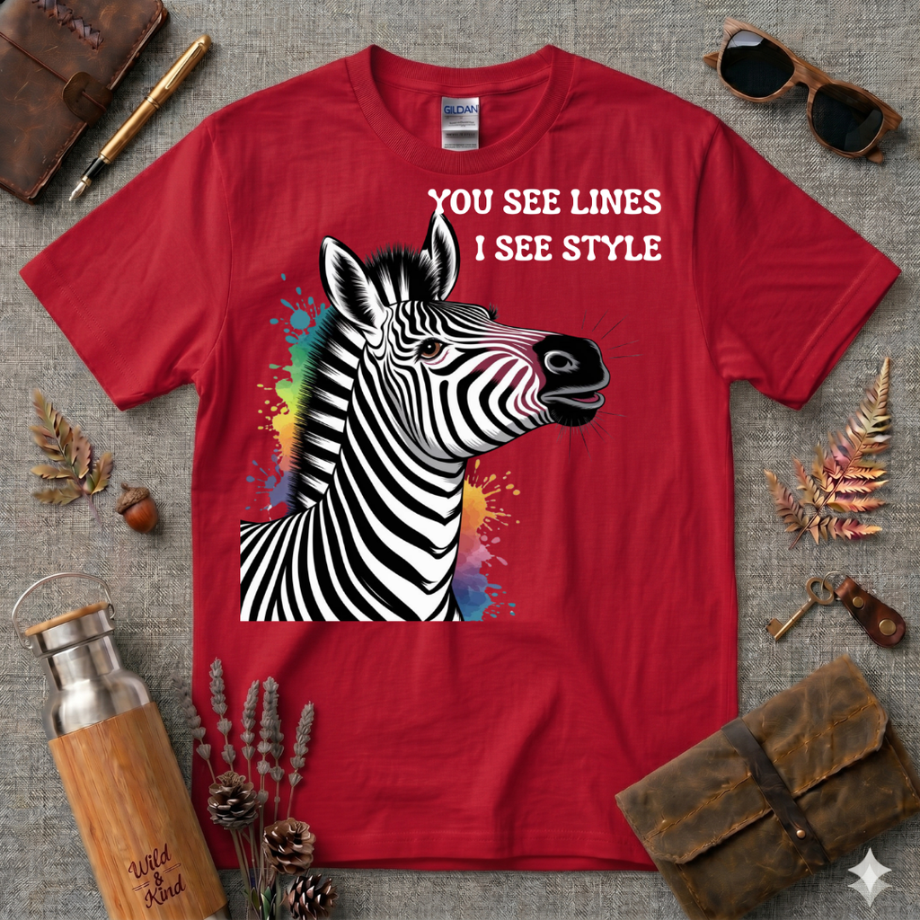 You See Lines, I see Style Zebra T-Shirt