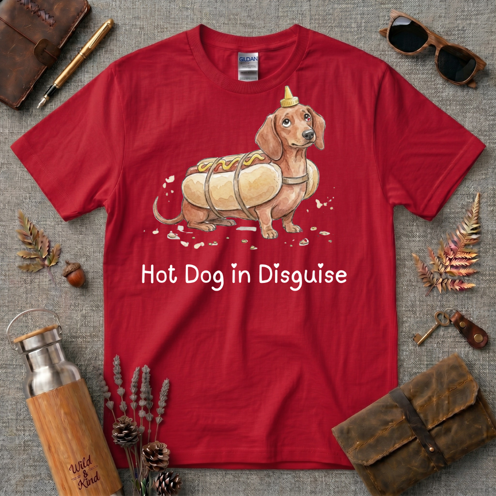 Hot Dog in Disguise Dog T-Shirt