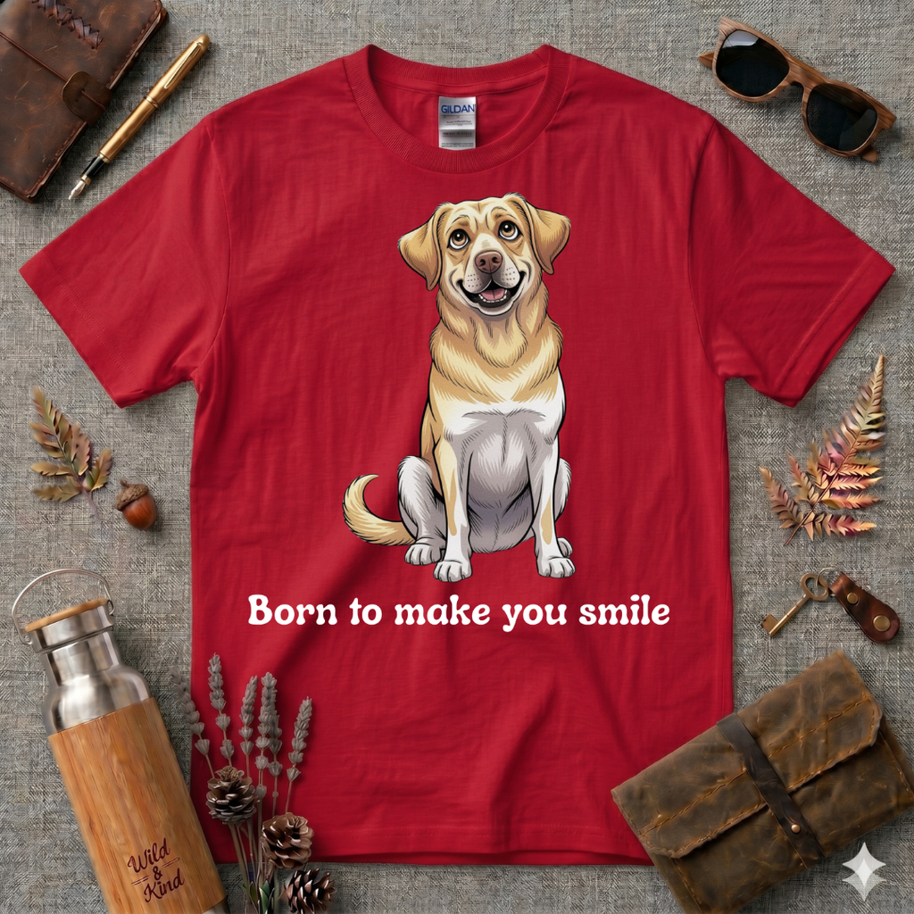 Born to make you smile Labrador T-Shirt