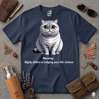 Warning Highly Skilled Cartoon Cat T-Shirt