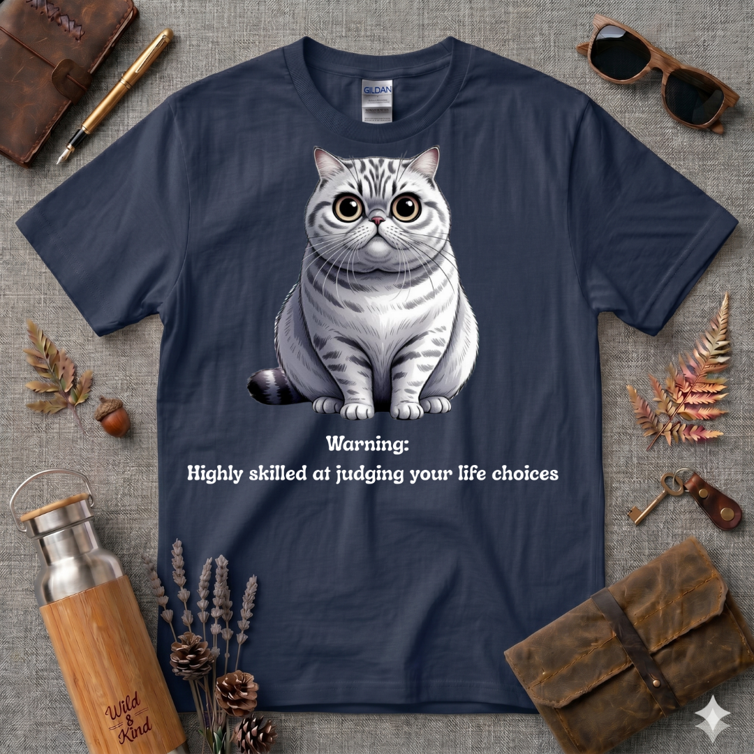 Warning Highly Skilled Cartoon Cat T-Shirt