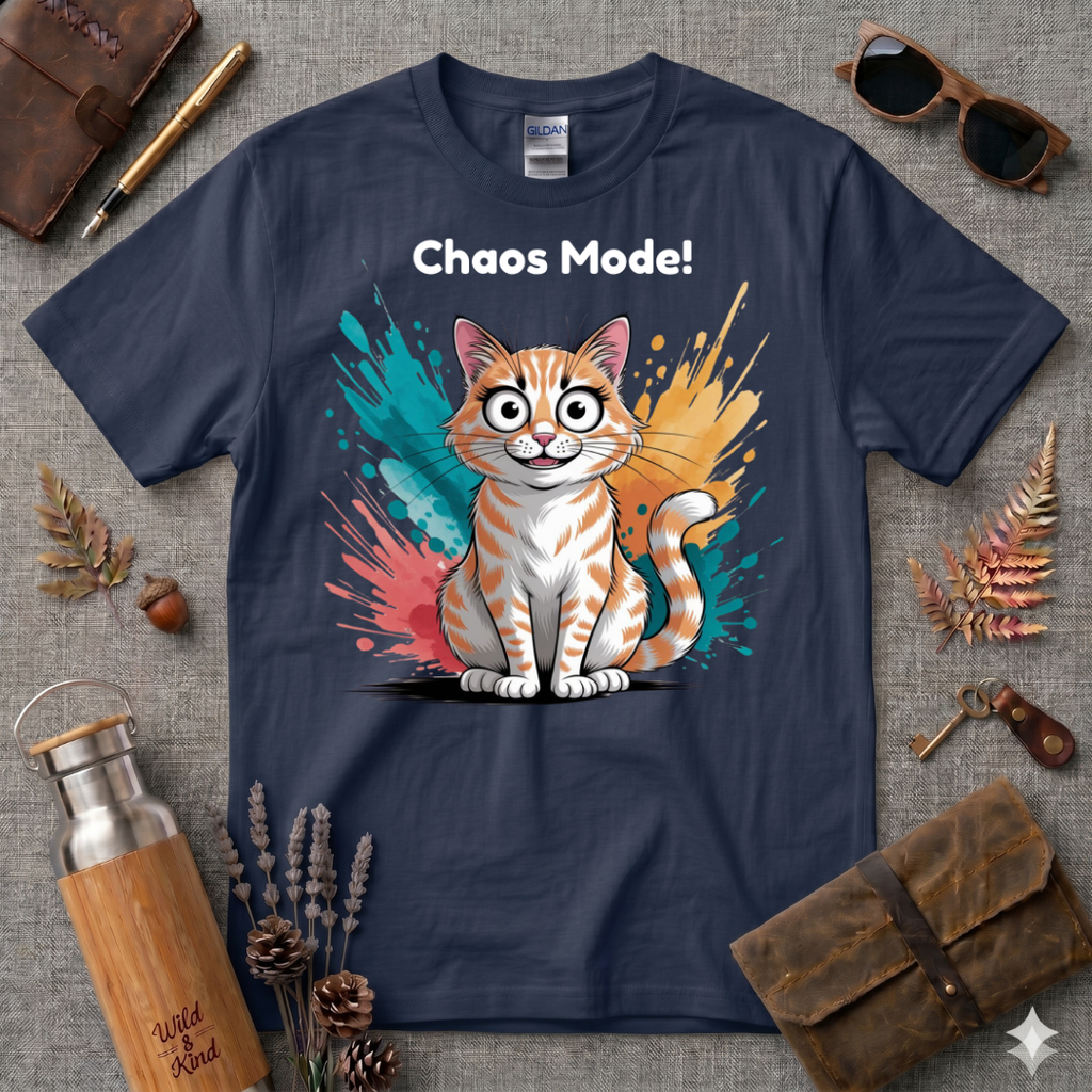 Chaos Mode Cartoon Cat T-Shirt