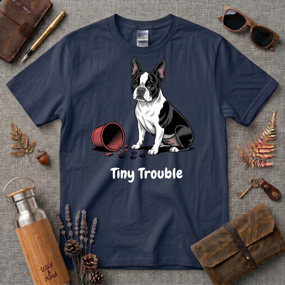 Tiny Trouble French Bull Dog T-Shirt