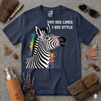 You See Lines, I see Style Zebra T-Shirt