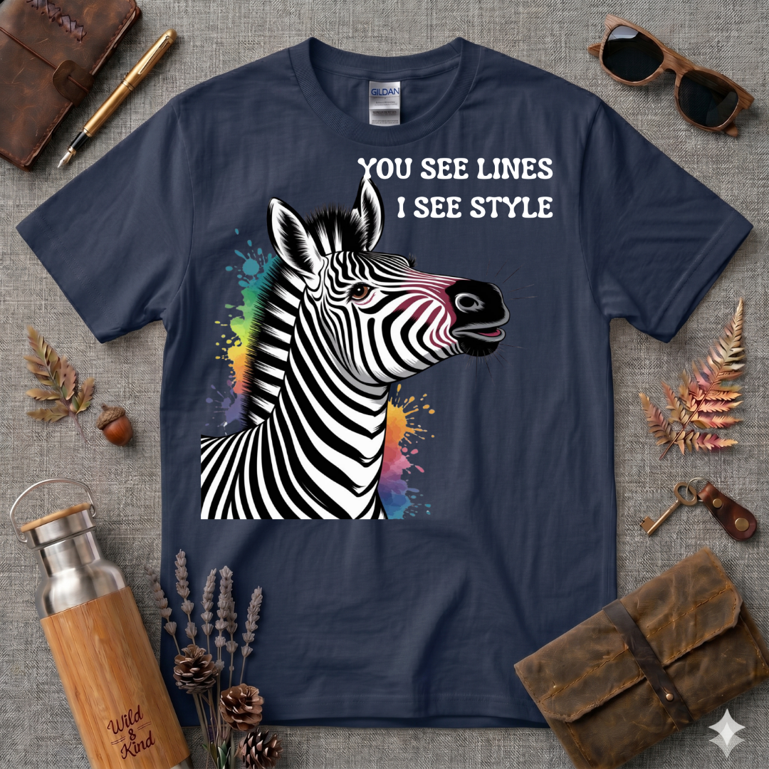 You See Lines, I see Style Zebra T-Shirt