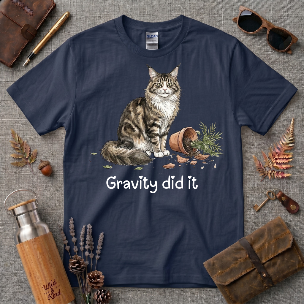 Gravity Did It Dog T-Shirt