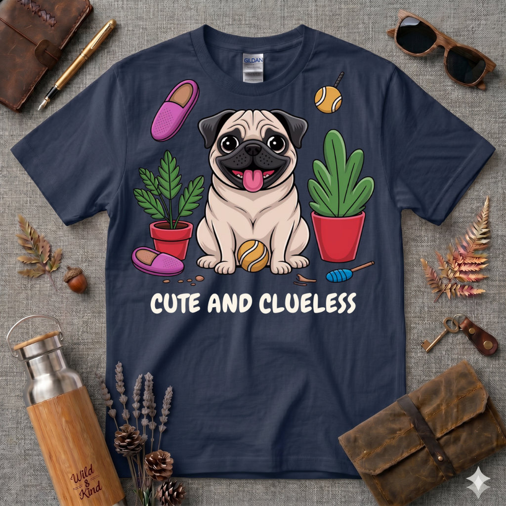 Cute and Clueless Pug T-Shirt