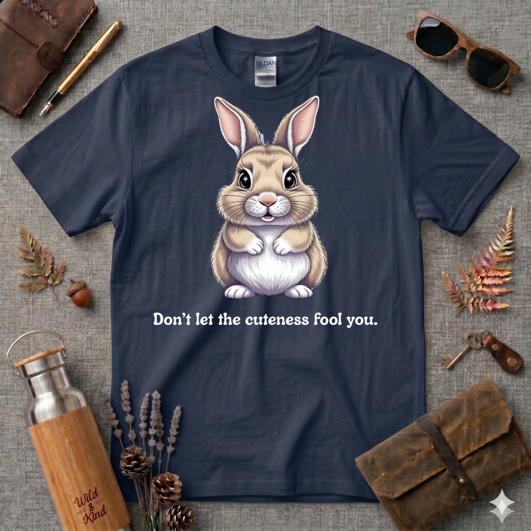Dont let the cuteness fool you Cartoon Bunny T-Shirt